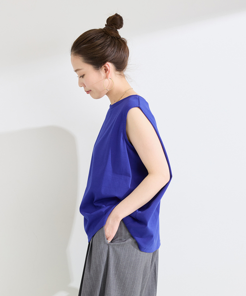 B.C STOCK(ベーセーストック)の「《追加2》ウォッシャブル / ノースリボックスTEE(Tシャツ/カットソー・レディース・ブラック/ホワイト/ウッド/ブルー・FREE)」の20枚目の写真