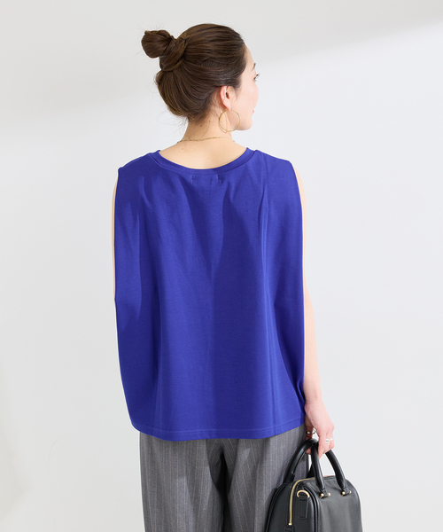 B.C STOCK(ベーセーストック)の「《追加2》ウォッシャブル / ノースリボックスTEE(Tシャツ/カットソー・レディース・ブラック/ホワイト/ウッド/ブルー・FREE)」の21枚目の写真