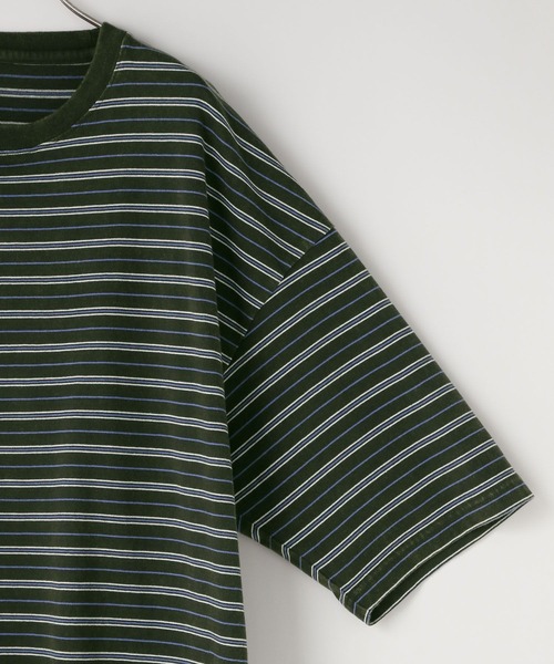 LOWRYS FARM(ローリーズファーム)の「ピグメントマルチボーダーSS 571104(Tシャツ/カットソー・メンズ・バーガンディー/チャコールグレー・MEDIUM/LARGE)」の7枚目の写真