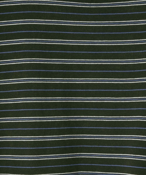 LOWRYS FARM(ローリーズファーム)の「ピグメントマルチボーダーSS 571104(Tシャツ/カットソー・メンズ・バーガンディー/チャコールグレー・MEDIUM/LARGE)」の4枚目の写真