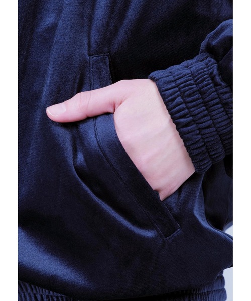 APPLEBUM(アップルバム)の「Velour Track Jacket(ブルゾン・メンズ・ブラック/ネイビー・LARGE/X-LARGE/MEDIUM)」の12枚目の写真
