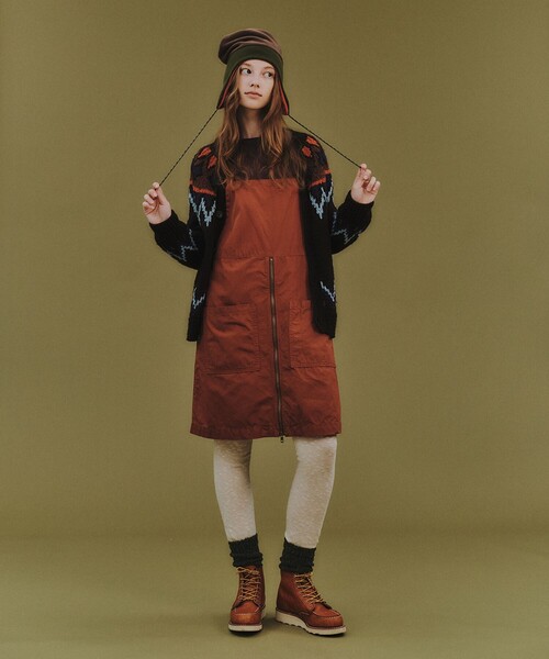 BEAMS BOY（ビームスボーイ）の「【1/15再値下げ】ワーク エプロン ワンピース（ワンピース・レディース・チャコールグレー/ブラウン系その他4・ONE SIZE）」の2枚目の写真