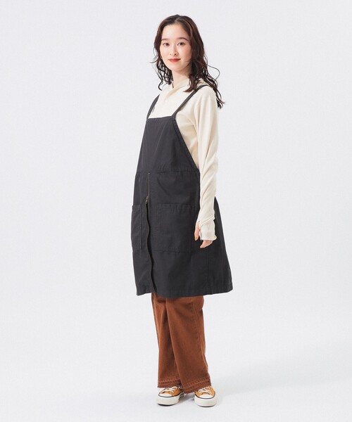 BEAMS BOY（ビームスボーイ）の「【1/15再値下げ】ワーク エプロン ワンピース（ワンピース・レディース・チャコールグレー/ブラウン系その他4・ONE SIZE）」の4枚目の写真