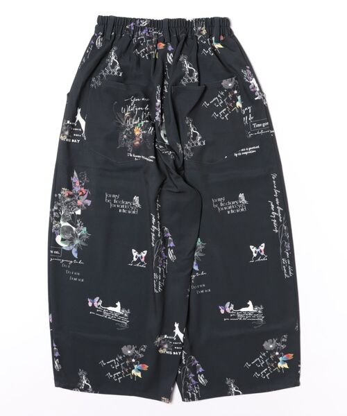スカラー 数字と花蝶 総柄パンツ スカラー ScoLar 数字と花蝶 総柄パンツ （アイボリー