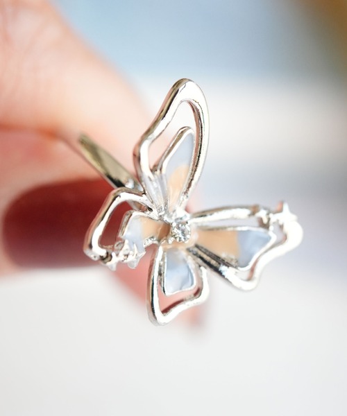 Porte 蝶モチーフ シルバーリング セール】【 Port / ポート 】 キラキラ 透かし蝶モチーフ リング