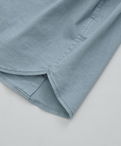 PUBLIC TOKYO(パブリックトウキョウ)の「SHIOTA BASICカラーハーフシャツ /夏服/半袖/ウォッシャブル/ストレッチ(シャツ/ブラウス・メンズ・ブラウン/ブルー/ライトグリーン・1/2)」の7枚目の写真