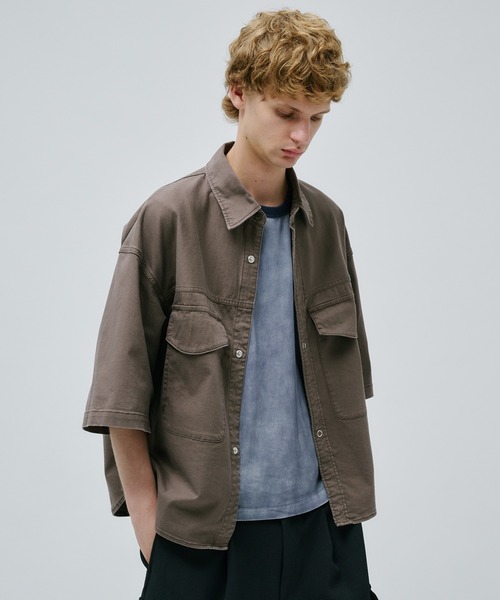 パブリック東京　シャツ STUDIOUS シャツ 「PUBLIC TOKYO/パブリックトウキョウ」GR