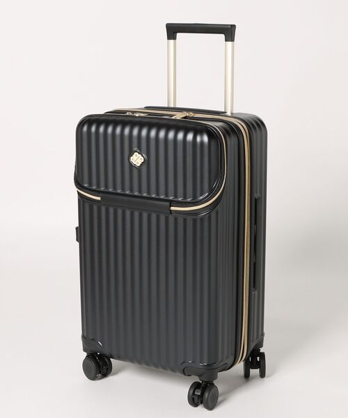 ROYAL PARTY(ロイヤルパーティー)の「【ROYAL PARTY/ロイヤルパーティー】 カップホルダー付き キャリーケース 55L(63L)(スーツケース/キャリーバッグ・レディース・オフホワイト/ネイビー/ブラック・FREE)」の3枚目の写真