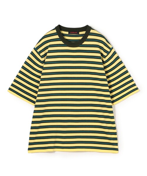 CABaN キャバン クルーネック　マルチカラー　ボーダー　コットンニット　M caban（キャバン）の「CABaN コットン マルチボーダー クルー