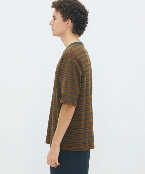 定価3万【今期新作】CABaN コットンストライプ クルーネックプルオーバー CABaN コットン ハイゲージストライプ クルーネックプルオーバー