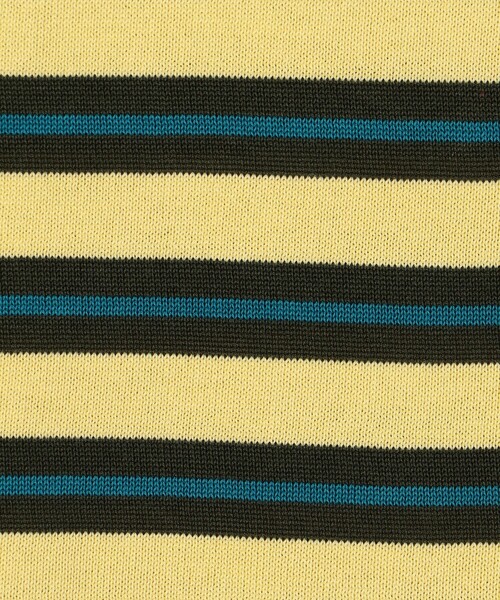 CABaN コットン ハイゲージストライプ クルーネックプルオーバー