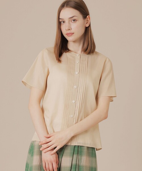 MACKINTOSH LONDON(マッキントッシュ ロンドン)の「ピケボイルブラウス(シャツ/ブラウス・レディース・ネイビー/ベージュ/ピンク系その他2・38/40)」の2枚目の写真