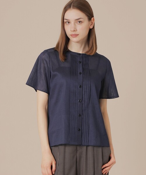 MACKINTOSH LONDON(マッキントッシュ ロンドン)の「ピケボイルブラウス(シャツ/ブラウス・レディース・ネイビー/ベージュ/ピンク系その他2・38/40)」の3枚目の写真