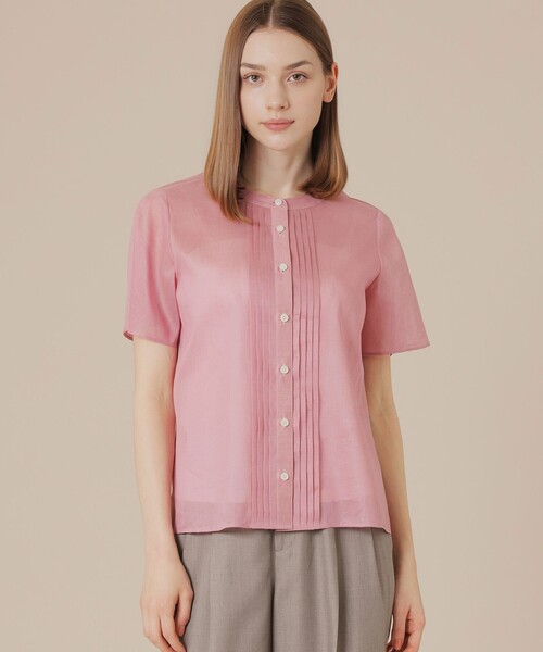 MACKINTOSH LONDON(マッキントッシュ ロンドン)の「ピケボイルブラウス(シャツ/ブラウス・レディース・ネイビー/ベージュ/ピンク系その他2・38/40)」の1枚目の写真