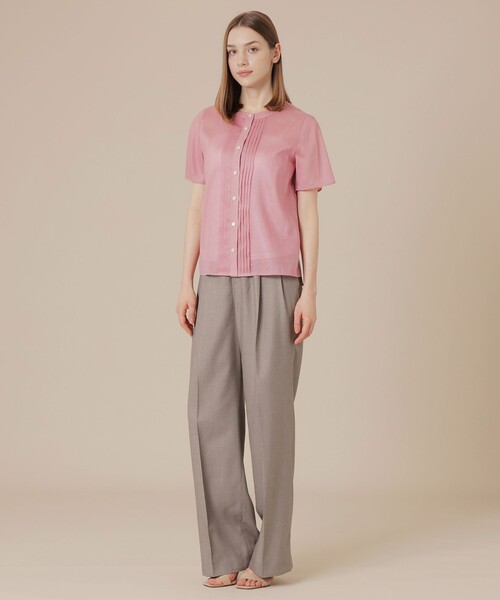 MACKINTOSH LONDON(マッキントッシュ ロンドン)の「ピケボイルブラウス(シャツ/ブラウス・レディース・ネイビー/ベージュ/ピンク系その他2・38/40)」の4枚目の写真