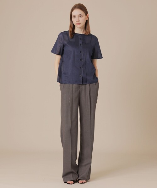 MACKINTOSH LONDON(マッキントッシュ ロンドン)の「ピケボイルブラウス(シャツ/ブラウス・レディース・ネイビー/ベージュ/ピンク系その他2・38/40)」の5枚目の写真