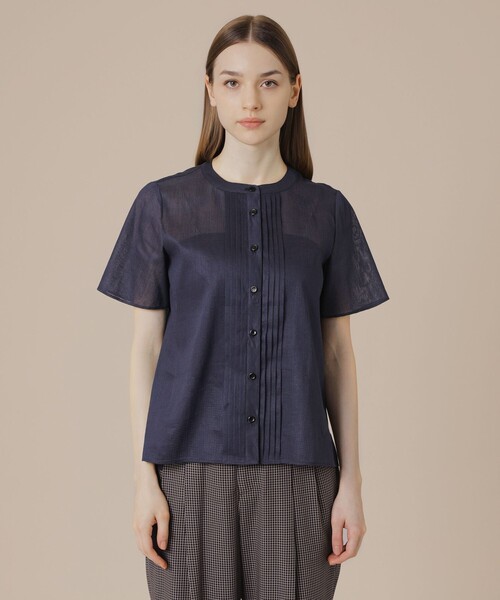 MACKINTOSH LONDON(マッキントッシュ ロンドン)の「ピケボイルブラウス(シャツ/ブラウス・レディース・ネイビー/ベージュ/ピンク系その他2・38/40)」の7枚目の写真