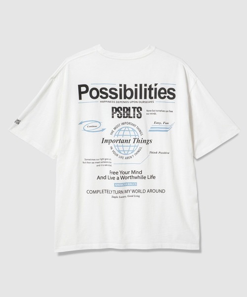 AMERICAN RAG CIE(アメリカンラグシー)の「【AMERICAN RAG CIE】POSSIBILITIES TEE(ユニセックス)(Tシャツ/カットソー・メンズ・ホワイト・MEDIUM/LARGE)」の1枚目の写真