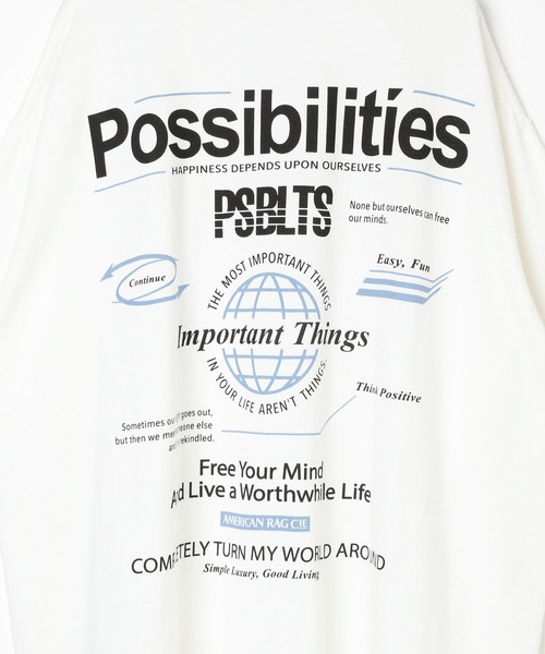 AMERICAN RAG CIE(アメリカンラグシー)の「【AMERICAN RAG CIE】POSSIBILITIES TEE(ユニセックス)(Tシャツ/カットソー・メンズ・ホワイト・MEDIUM/LARGE)」の2枚目の写真