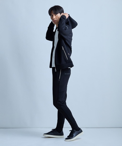 UNION STATION（ユニオンステーション）の「PRO-SPERITY別注 ジップアップ フードブルゾン（パーカー・メンズ・グレー/ブラック/ネイビー系・LL/L/M）」の8枚目の写真