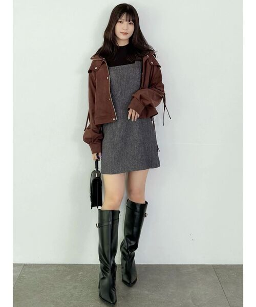 MERCURYDUO（マーキュリーデュオ）の「フェイクスエードドロストスリーブブルゾン（ブルゾン・レディース・キャメル/ダークブラウン・FREE）」の22枚目の写真