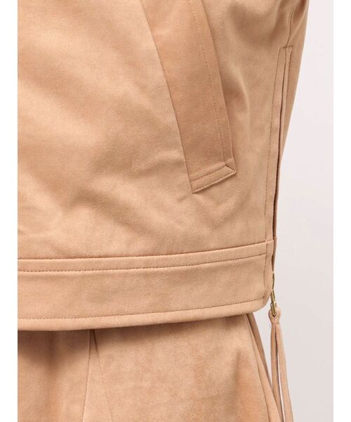 MERCURYDUO（マーキュリーデュオ）の「フェイクスエードドロストスリーブブルゾン（ブルゾン・レディース・キャメル/ダークブラウン・FREE）」の7枚目の写真