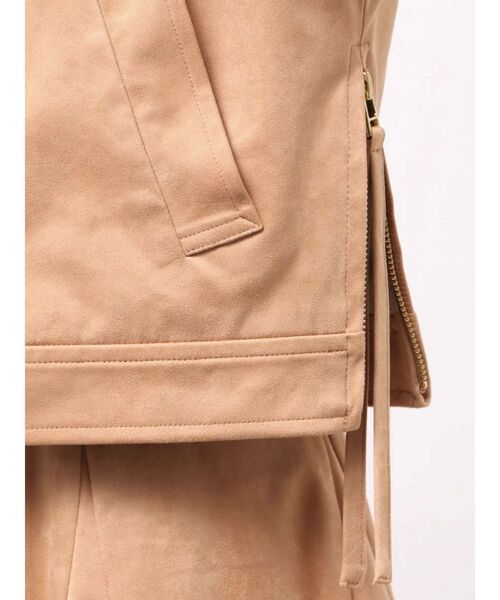 MERCURYDUO（マーキュリーデュオ）の「フェイクスエードドロストスリーブブルゾン（ブルゾン・レディース・キャメル/ダークブラウン・FREE）」の8枚目の写真