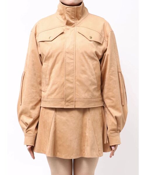 MERCURYDUO（マーキュリーデュオ）の「フェイクスエードドロストスリーブブルゾン（ブルゾン・レディース・キャメル/ダークブラウン・FREE）」の10枚目の写真