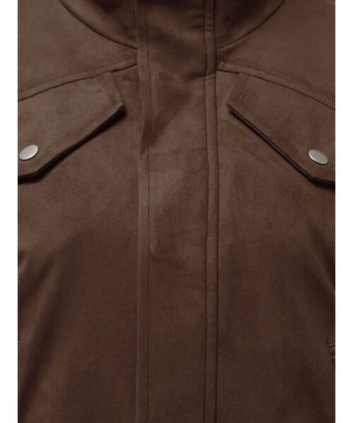 MERCURYDUO（マーキュリーデュオ）の「フェイクスエードドロストスリーブブルゾン（ブルゾン・レディース・キャメル/ダークブラウン・FREE）」の12枚目の写真