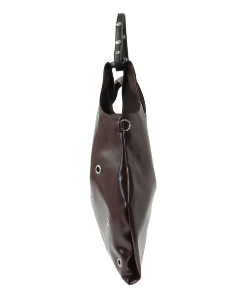 CONVERSE TOKYO(コンバーストウキョウ)の「2WAY EYELET FAKE-LEATHER SHOPPING TOTE BAG(トートバッグ・レディース・ブラウン/ブラック/シルバー・FREE)」の8枚目の写真