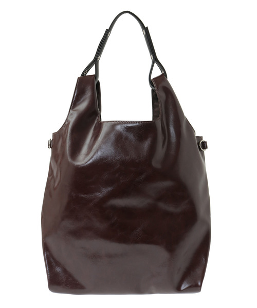 CONVERSE TOKYO(コンバーストウキョウ)の「2WAY EYELET FAKE-LEATHER SHOPPING TOTE BAG(トートバッグ・レディース・ブラウン/ブラック/シルバー・FREE)」の9枚目の写真