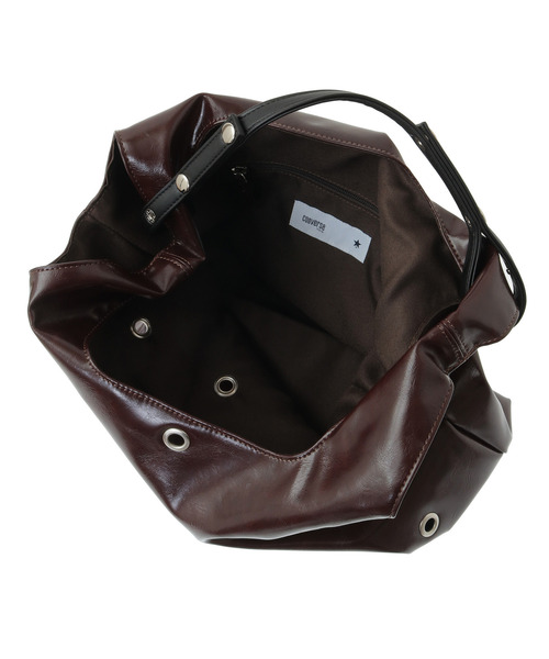 CONVERSE TOKYO(コンバーストウキョウ)の「2WAY EYELET FAKE-LEATHER SHOPPING TOTE BAG(トートバッグ・レディース・ブラウン/ブラック/シルバー・FREE)」の15枚目の写真