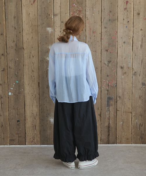 Crisp(クリスプ)の「フリルヘムギャザーパンツ(その他パンツ・レディース・ブラック/ベージュ・FREE)」の11枚目の写真