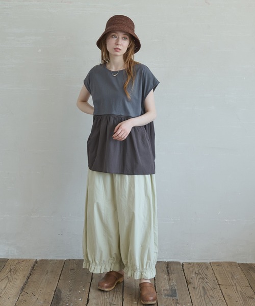 Crisp(クリスプ)の「フリルヘムギャザーパンツ(その他パンツ・レディース・ブラック/ベージュ・FREE)」の15枚目の写真