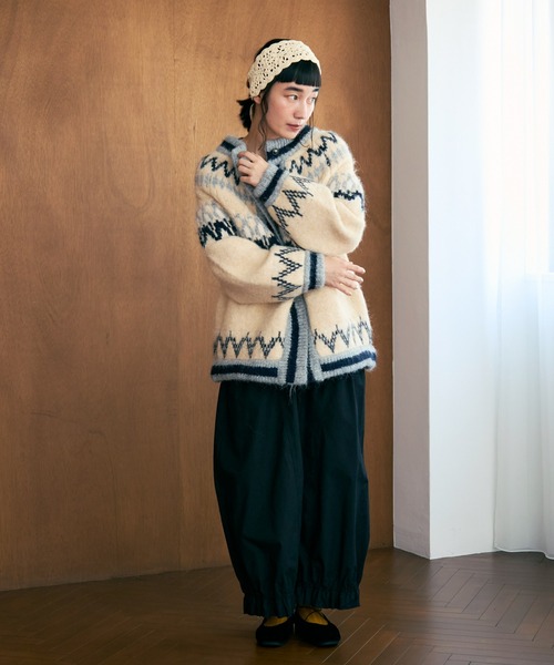 Crisp(クリスプ)の「フリルヘムギャザーパンツ(その他パンツ・レディース・ブラック/ベージュ・FREE)」の3枚目の写真