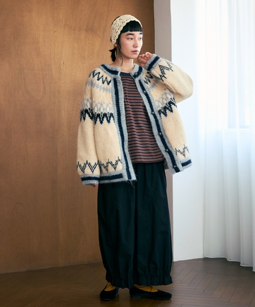 Crisp(クリスプ)の「フリルヘムギャザーパンツ(その他パンツ・レディース・ブラック/ベージュ・FREE)」の4枚目の写真