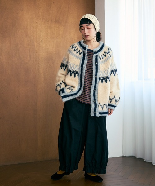 Crisp(クリスプ)の「フリルヘムギャザーパンツ(その他パンツ・レディース・ブラック/ベージュ・FREE)」の5枚目の写真