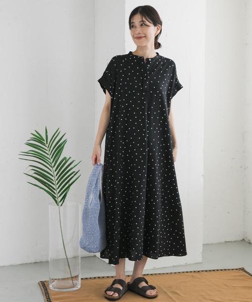新品 URBAN RESEARCH リネンレーヨン刺繍ワンピース BLUE F URBAN RESEARCH（アーバンリサーチ）の「リネンレーヨン刺繍