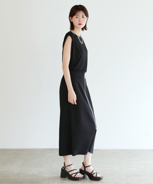shetila（シェティラ）の「【1枚で2着分】リバーシブルフロントジップ ストレッチスカート（スカート・レディース・ブラック/ブラウン/ネイビー・FREE）」の4枚目の写真