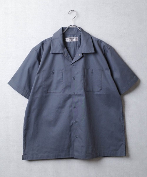 HOUSTON（ヒューストン）の「【T13】【HOUSTON】TC TWILL WORK S/S SHIRT 41074（シャツ/ブラウス・メンズ・カーキ/ブラック/チャコールグレー/オフホワイト・X-LARGE/LARGE/MEDIUM/XX-LARGE）」の3枚目の写真