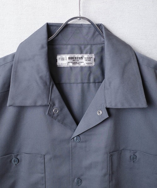 HOUSTON（ヒューストン）の「【T13】【HOUSTON】TC TWILL WORK S/S SHIRT 41074（シャツ/ブラウス・メンズ・カーキ/ブラック/チャコールグレー/オフホワイト・X-LARGE/LARGE/MEDIUM/XX-LARGE）」の15枚目の写真