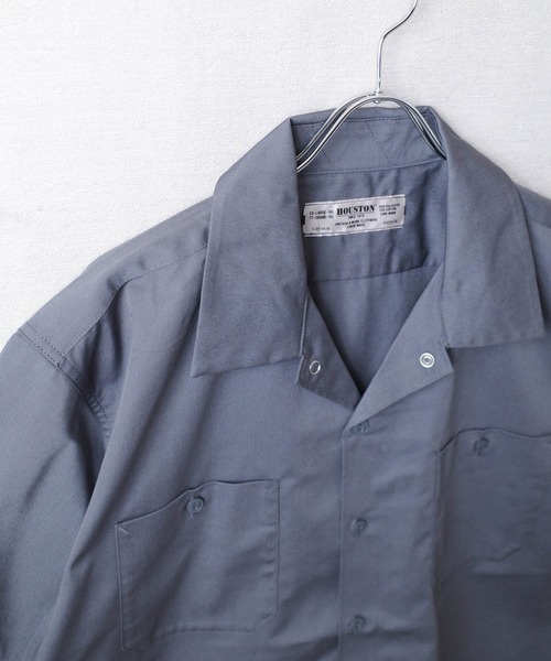 HOUSTON（ヒューストン）の「【T13】【HOUSTON】TC TWILL WORK S/S SHIRT 41074（シャツ/ブラウス・メンズ・カーキ/ブラック/チャコールグレー/オフホワイト・X-LARGE/LARGE/MEDIUM/XX-LARGE）」の20枚目の写真