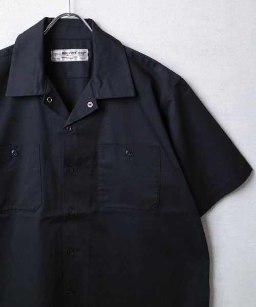 HOUSTON（ヒューストン）の「【T13】【HOUSTON】TC TWILL WORK S/S SHIRT 41074（シャツ/ブラウス・メンズ・カーキ/ブラック/チャコールグレー/オフホワイト・X-LARGE/LARGE/MEDIUM/XX-LARGE）」の7枚目の写真