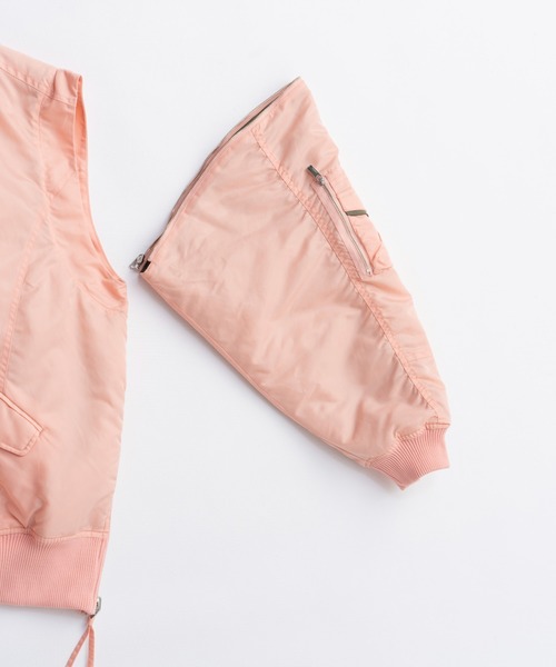 MAISON SPECIAL（メゾンスペシャル）の「Multiway Knit Collar MA-1/マルチウェイニットカラーMA-1（MA-1・レディース・ピンク/ブラウン/ブラック・FREE）」の11枚目の写真