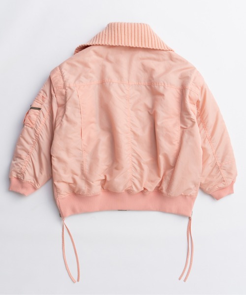 MAISON SPECIAL（メゾンスペシャル）の「Multiway Knit Collar MA-1/マルチウェイニットカラーMA-1（MA-1・レディース・ピンク/ブラウン/ブラック・FREE）」の8枚目の写真