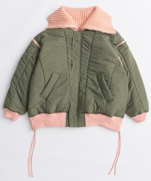 MAISON SPECIAL（メゾンスペシャル）の「Multiway Knit Collar MA-1/マルチウェイニットカラーMA-1（MA-1・レディース・ピンク/ブラウン/ブラック・FREE）」の14枚目の写真