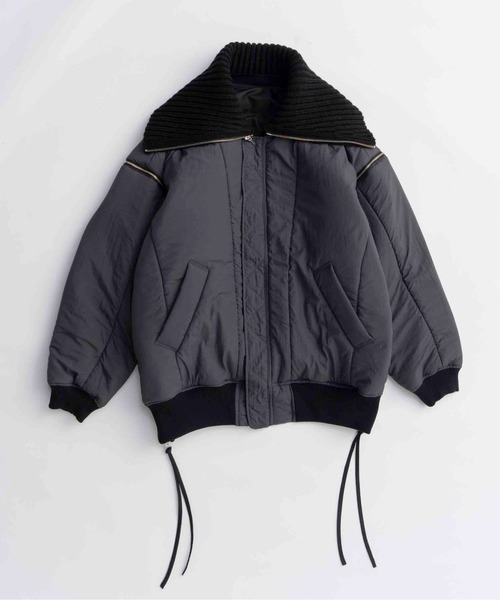 MAISON SPECIAL（メゾンスペシャル）の「Multiway Knit Collar MA-1/マルチウェイニットカラーMA-1（MA-1・レディース・ピンク/ブラウン/ブラック・FREE）」の16枚目の写真