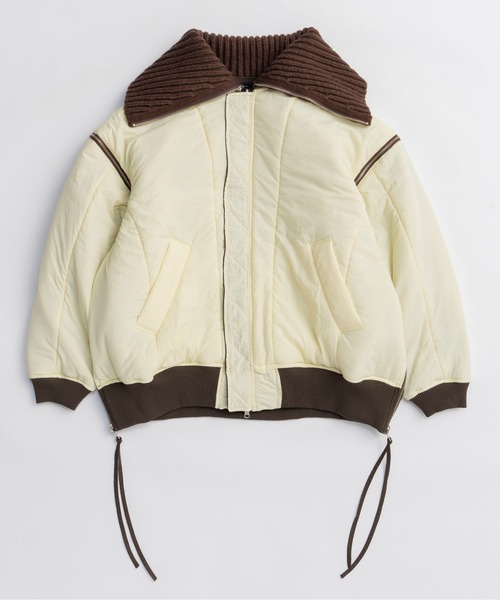 MAISON SPECIAL（メゾンスペシャル）の「Multiway Knit Collar MA-1/マルチウェイニットカラーMA-1（MA-1・レディース・ピンク/ブラウン/ブラック・FREE）」の17枚目の写真