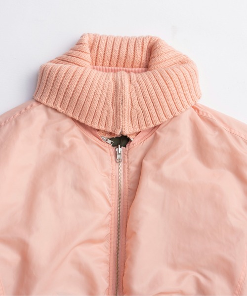 MAISON SPECIAL（メゾンスペシャル）の「Multiway Knit Collar MA-1/マルチウェイニットカラーMA-1（MA-1・レディース・ピンク/ブラウン/ブラック・FREE）」の13枚目の写真