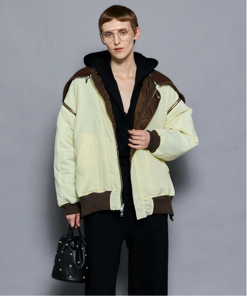 MAISON SPECIAL（メゾンスペシャル）の「Multiway Knit Collar MA-1/マルチウェイニットカラーMA-1（MA-1・レディース・ピンク/ブラウン/ブラック・FREE）」の18枚目の写真